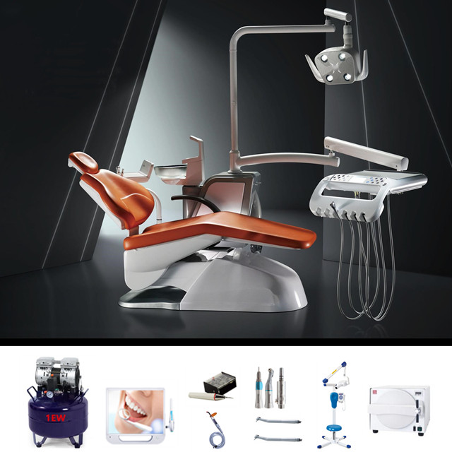 Fauteuil dentaire avec tabouret de dentiste pour clinique