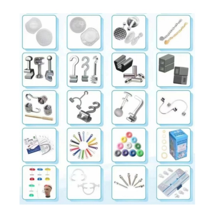 Différents types de supports et d'accessoires orthodontiques dentaires (2)