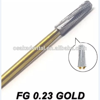 Fraises en carbure de titane doré FG dentaire 856-023 / 856-016