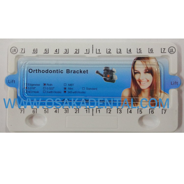 Support orthodontique ROTH 022 3 Avec crochet ou 345 avec crochet monobloc 20pcs / set