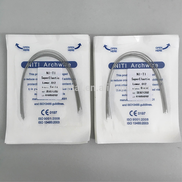 Matériau dentaire Super Elastic Niti Archwire Round and Rectangle Orthodontic Wire OSA-F708 / OSA-F709