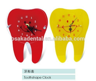 horloge en forme de dent rouge / décoration dentaire / cadeaux dentaires / produits culturels dentaires