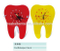 horloge en forme de dent rouge / décoration dentaire / cadeaux dentaires / produits culturels dentaires