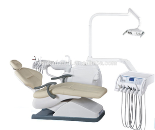 Chaise dentaire d'unité dentaire de haute qualité approuvée par la CE avec le tabouret de dentiste