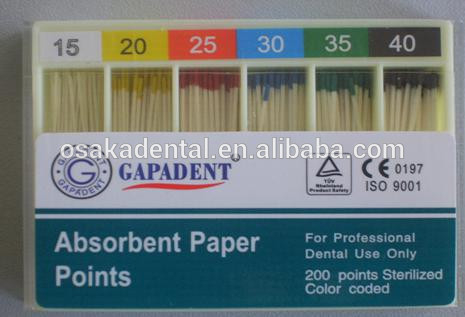 GAPADENT Absorbent Paper Point / gutta percha dentaire