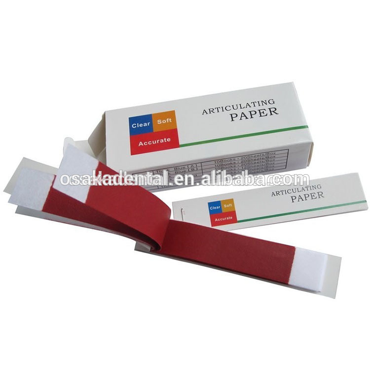 Papier articulé dentaire (rouge / bleu / rouge et bleu) pour articuler