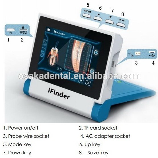 Localisateur d'apex de racine dentaire à écran tactile iFinder