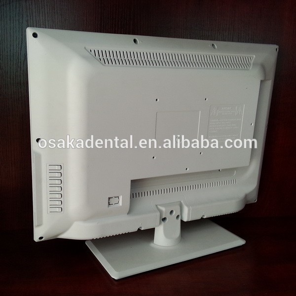Moniteur LCD blanc 17 pouces avec TV, USB, VGA, HDMI, AV, entrée audio, sortie DC-in pour utilisation dans les unités dentaires