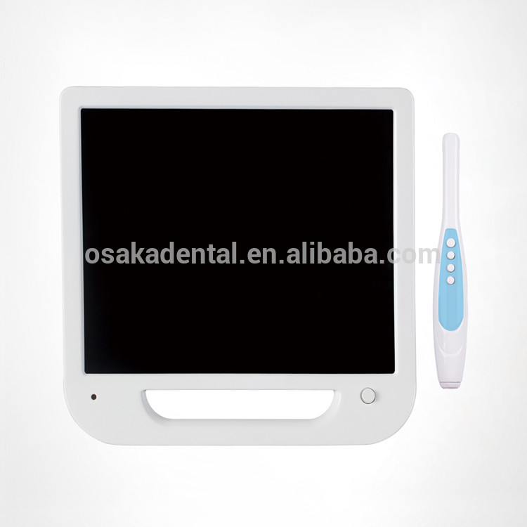 Une caméra intra-orale dentaire de moniteur blanc de 17 pouces avec VGA & VIDEO & USB, y compris le support de moniteur