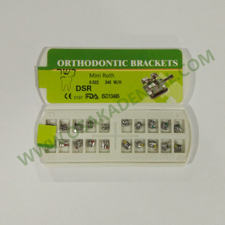 Brackets métalliques orthodontiques / MBT ROTH 022 018 / Matériel dentaire de brackets métalliques