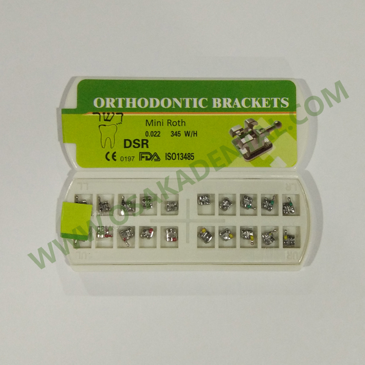 Brackets métalliques orthodontiques / MBT ROTH 022 018 / Matériel dentaire de brackets métalliques