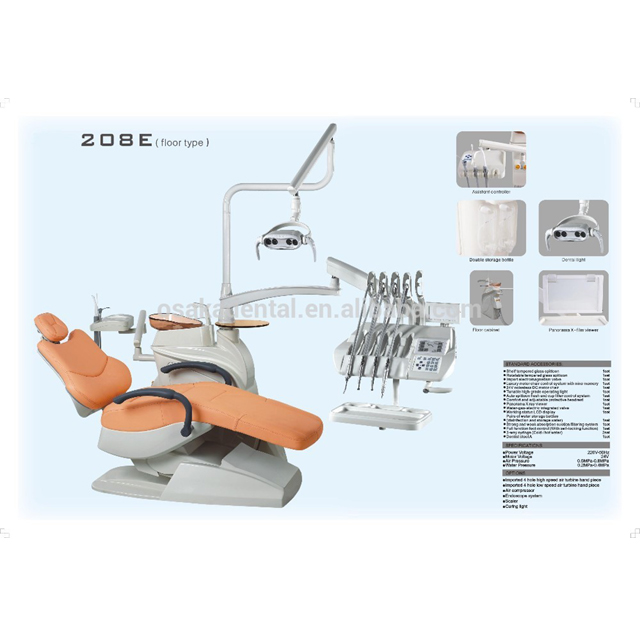 OSA-208E Unité dentaire / fauteuil dentaire de haute qualité avec système de contrôle à neuf programmes