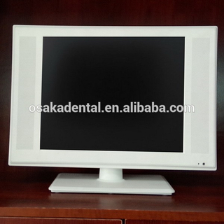 Moniteur LCD blanc 17 pouces avec TV, USB, VGA, HDMI, AV, entrée audio, sortie DC-in pour utilisation dans les unités dentaires
