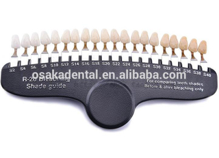 Guide de teinte de blanchiment des dents avec miroir 20 couleurs