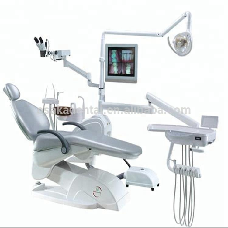 Une unité dentaire économique avec le fauteuil dentaire de haute couture d'équipement de laboratoire dentaire de microscope facultatif