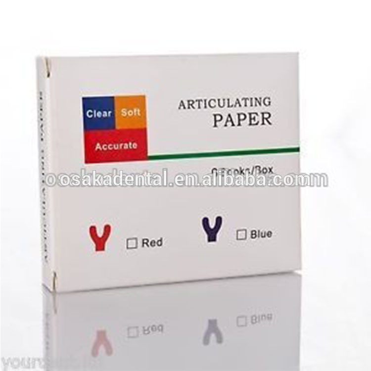 Papier articulé dentaire (rouge / bleu / rouge et bleu) pour articuler