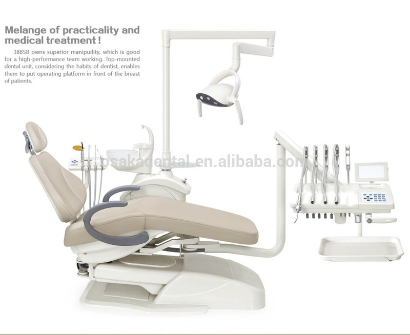 2018 Meilleure qualité chaise dentaire intelligente / unité dentaire avec boîte rotative
