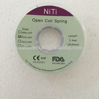 Fil de ressort ouvert de bobine de 3 pieds Niti pour le support orthodontique OSA-F730-1A