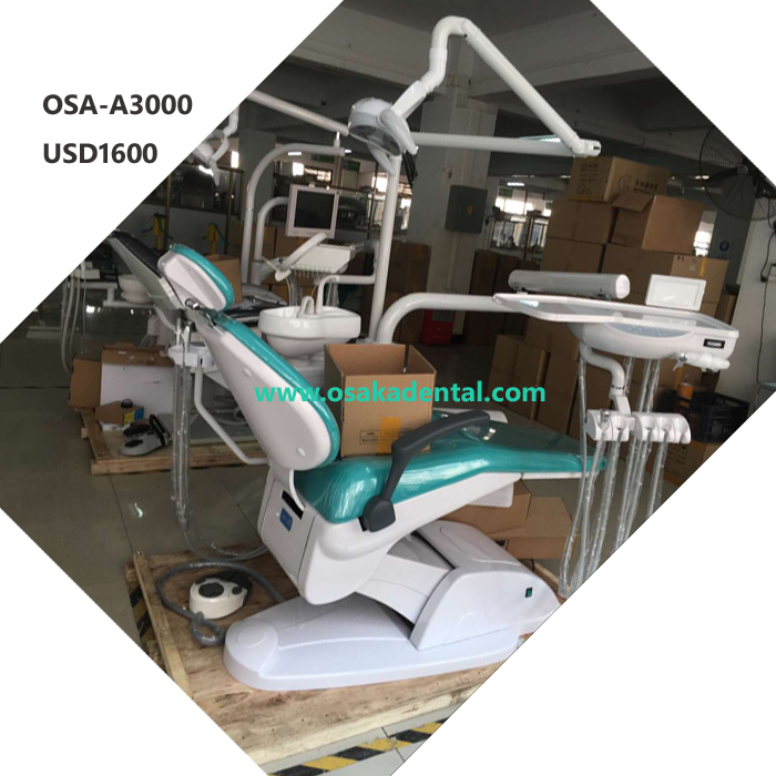 Fauteuil dentaire de OSA-A3000 / chaise de cure de clinique dentaire / unité dentaire / prix de chaise dentaire électrique multifonctionnel