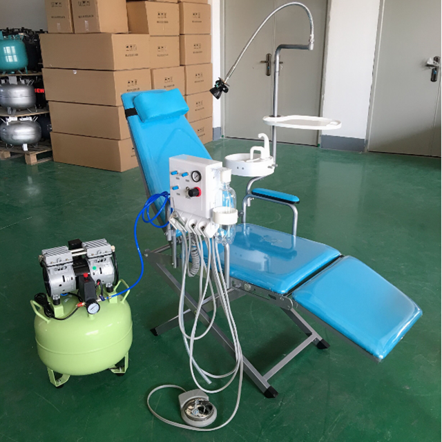 Unité de chaise dentaire portable avec compresseur