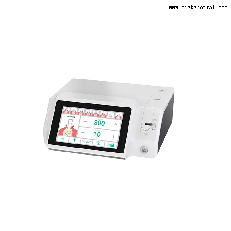 Machine d'implant dentaire avec contre-angle à fibre optique