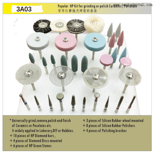 Kit HP de meulage dentaire ou de polissage de porcelaine ou de céramique