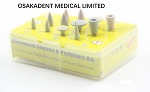 Polisseuse dentaire en caoutchouc zircone et disilicate de Lithium, Kit de fraises de polissage RA OSA-7115