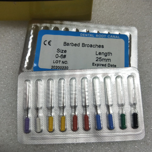 Fichier endodontique dentaire Broaches barbelées pour le nettoyage des canaux racinaires