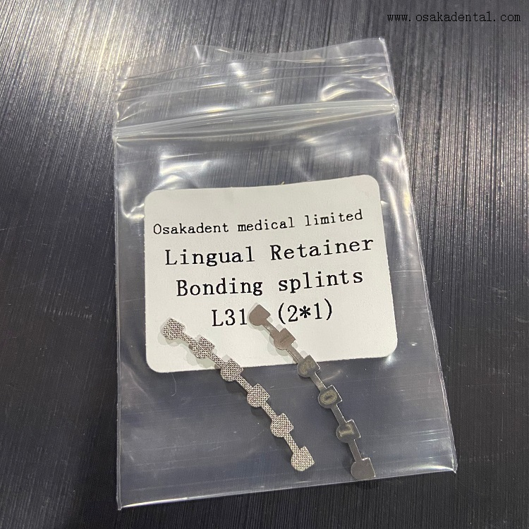 Attelles de liaison de retenue linguale orthodontique dentaire