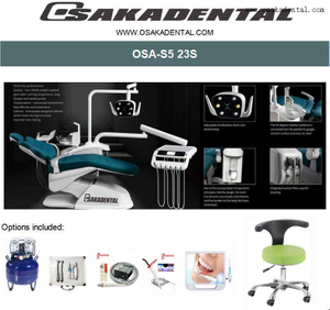 Ensemble d'unité dentaire avec option complète, unité dentaire de luxe pour clinique dentaire OSA-S5 Option 22S