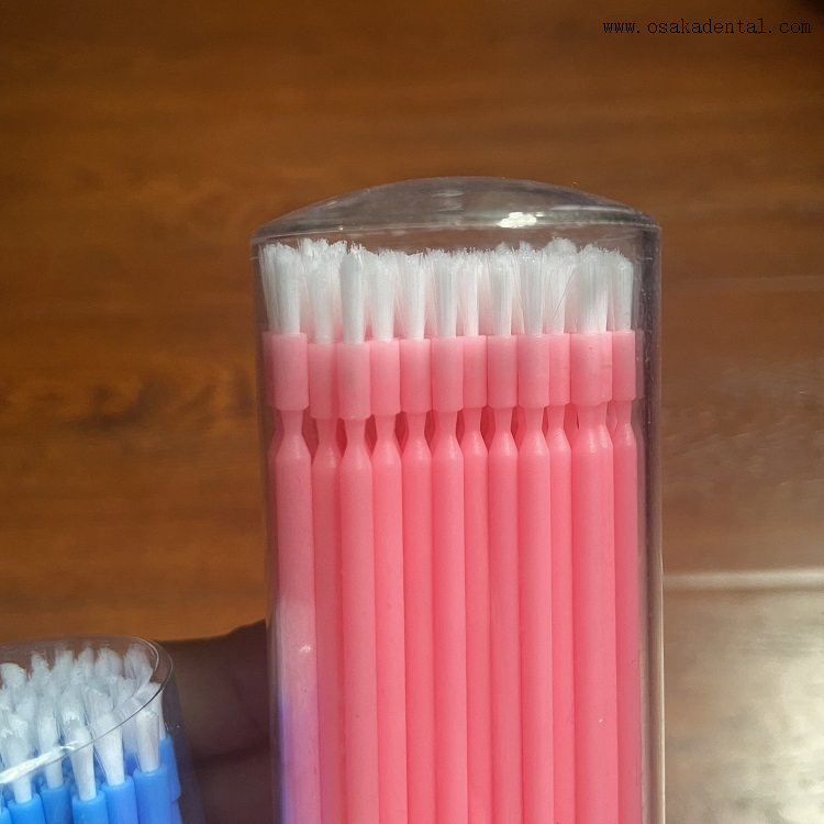 Brosse dentaire longue jetable, Micro brosse dentaire, micro applicateurs D739-1