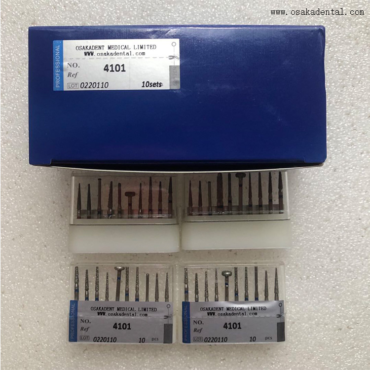 Fraises diamantées pour pièces à main dentaires à grande vitesse