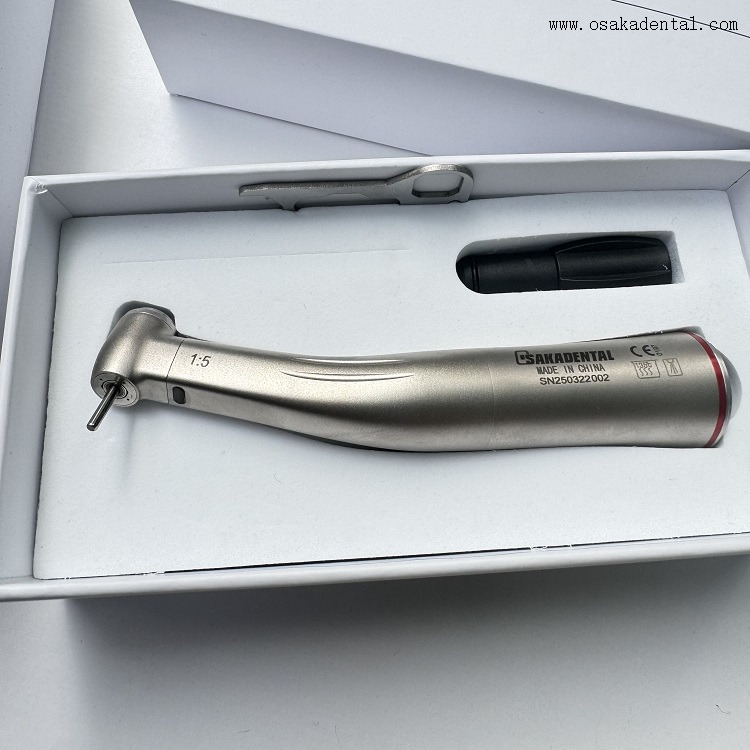 Contre-angle dentaire à fibre optique à canal interne 1:5