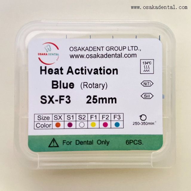 Grands dossiers endodontiques coniques bleus thermiquement activés pour l'endodontie dentaire