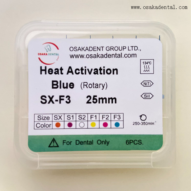 Grands dossiers endodontiques coniques bleus thermiquement activés pour l'endodontie dentaire