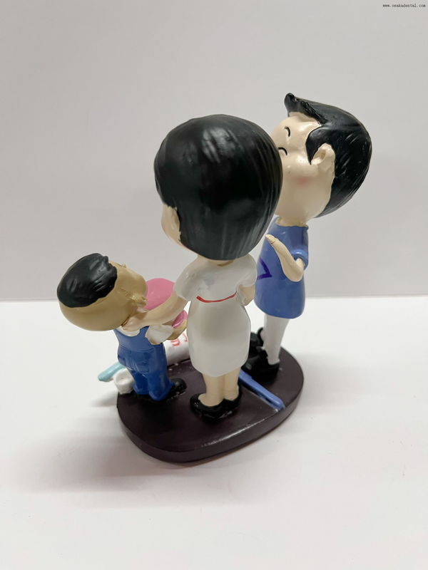 Figurine de dentiste et de petite fille, décoration de bureau dentaire, ornement de clinique dentaire professionnelle, nouvelle collection
