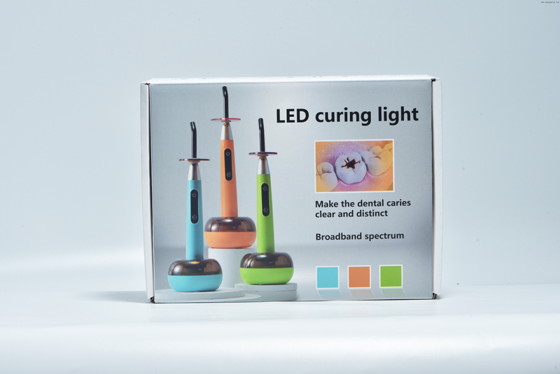 Lampe à polymériser dentaire arc-en-ciel colorée avec fonction de détection des caries