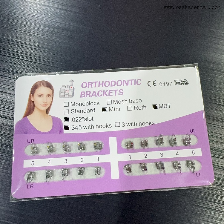 Support métallique collable monobloc orthodontique dentaire