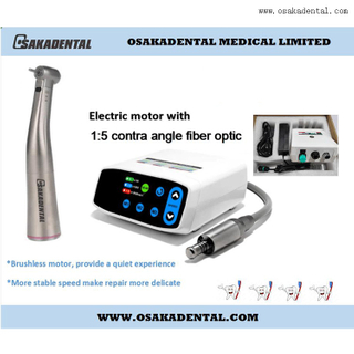 Moteur électrique dentaire sans fraise avec fibre optique à contre-angle 1:5