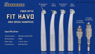 Pièce à main dentaire haute vitesse FIT KAVO à fibre optique