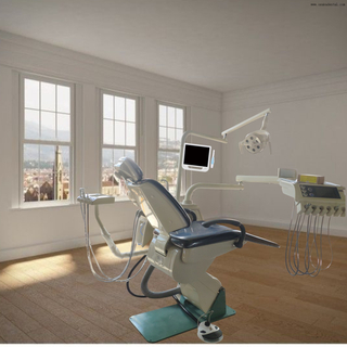 Unité de chaise dentaire avec plateau d'instruments de lumière LED