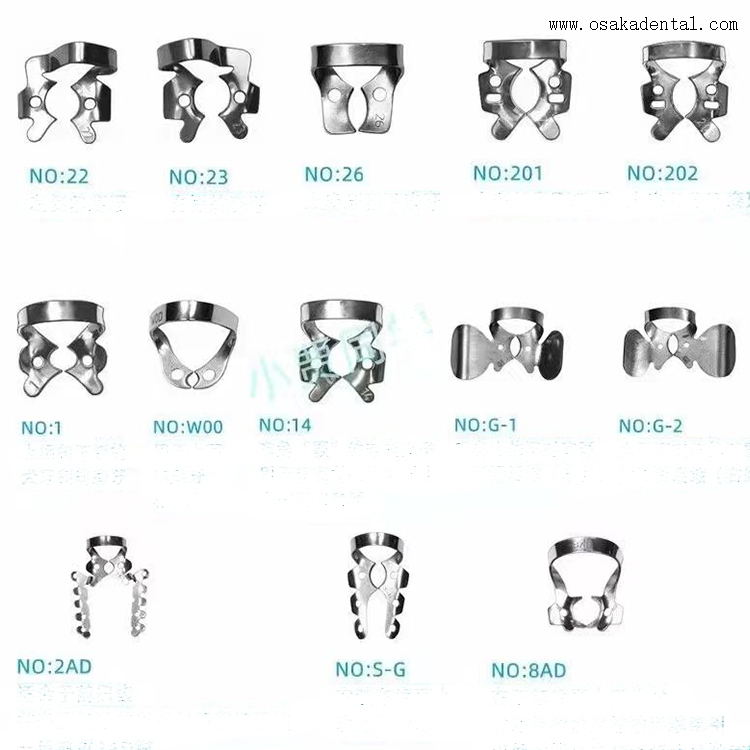 Clip de barrage en caoutchouc dentaire en acier inoxydable, matériel dentaire