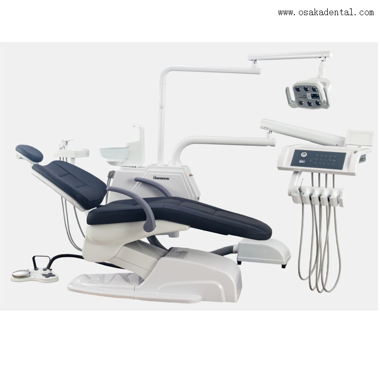Produit de chaise dentaire de luxe avec un tabouret de dentiste, prix des équipements d'unité dentaire, chaise d'occasion