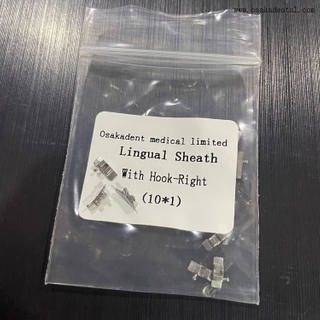 Gaine linguale orthodontique dentaire avec crochet droit