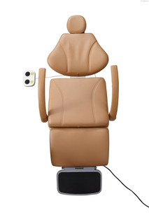 Fauteuil dentaire simple de luxe avec commande au pied et lampe LED