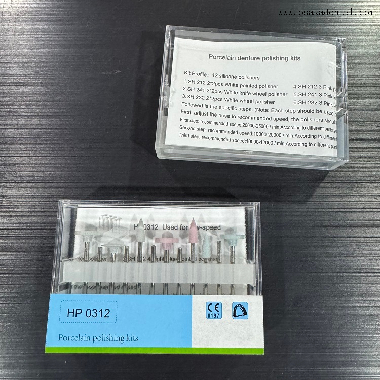 Kit de polissage dentaire HP 0312 pour pièce à main basse vitesse