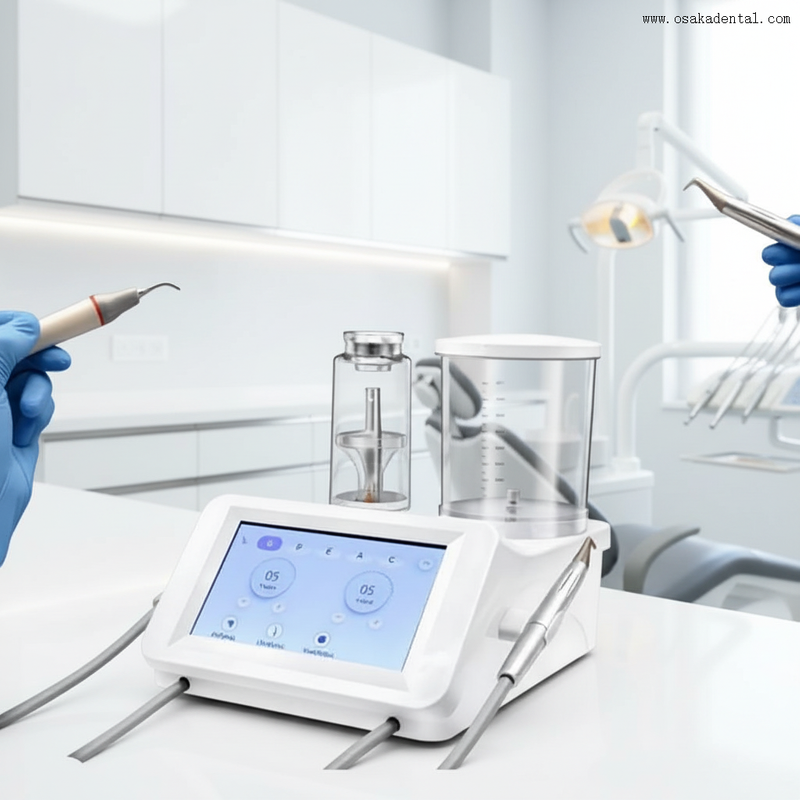 Détartreur dentaire avec machine à prophylaxie aérienne deux en un