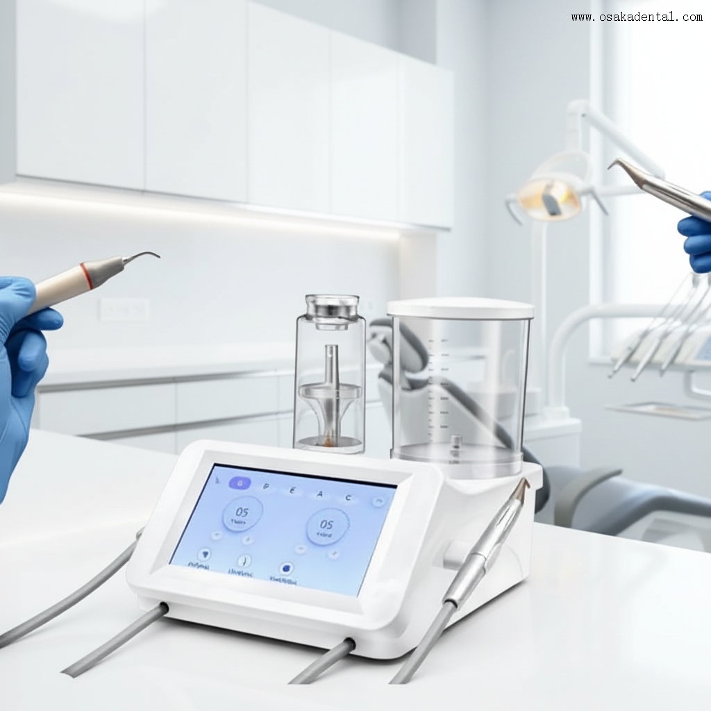 Détartreur dentaire avec machine à prophylaxie aérienne deux en un