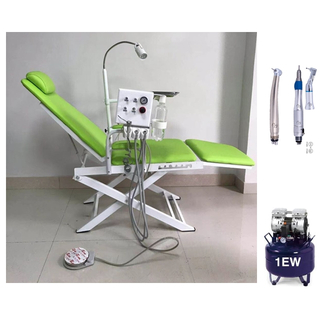 Nouvelle unité de chaise dentaire portable avec lampe à LED et compresseur