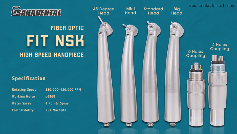Pièce à main dentaire haute vitesse à fibre optique FIT NSK